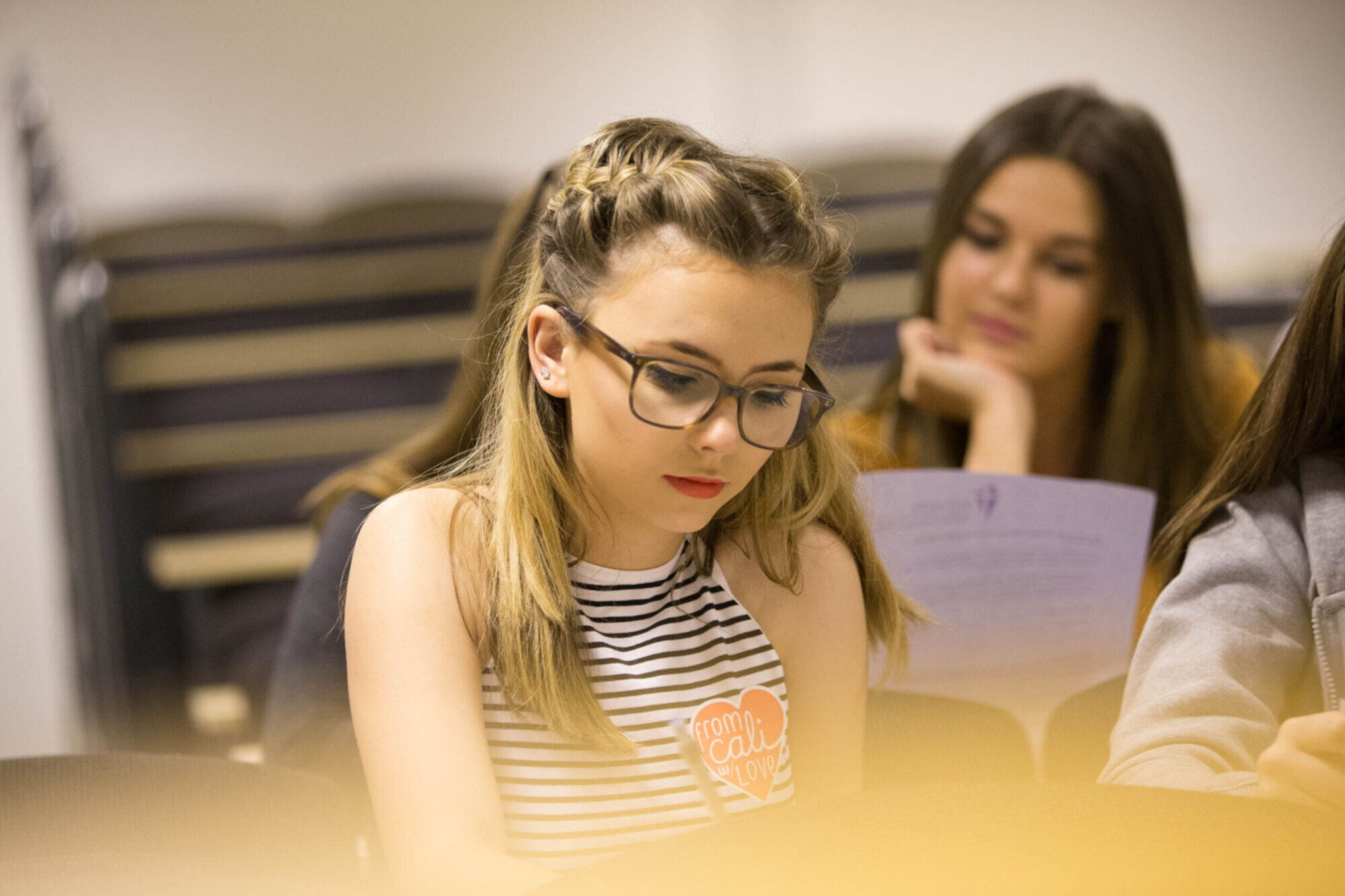Business A level in Cardiff - Image depicts students learning business a level in St David's Catholic Sixth Form College