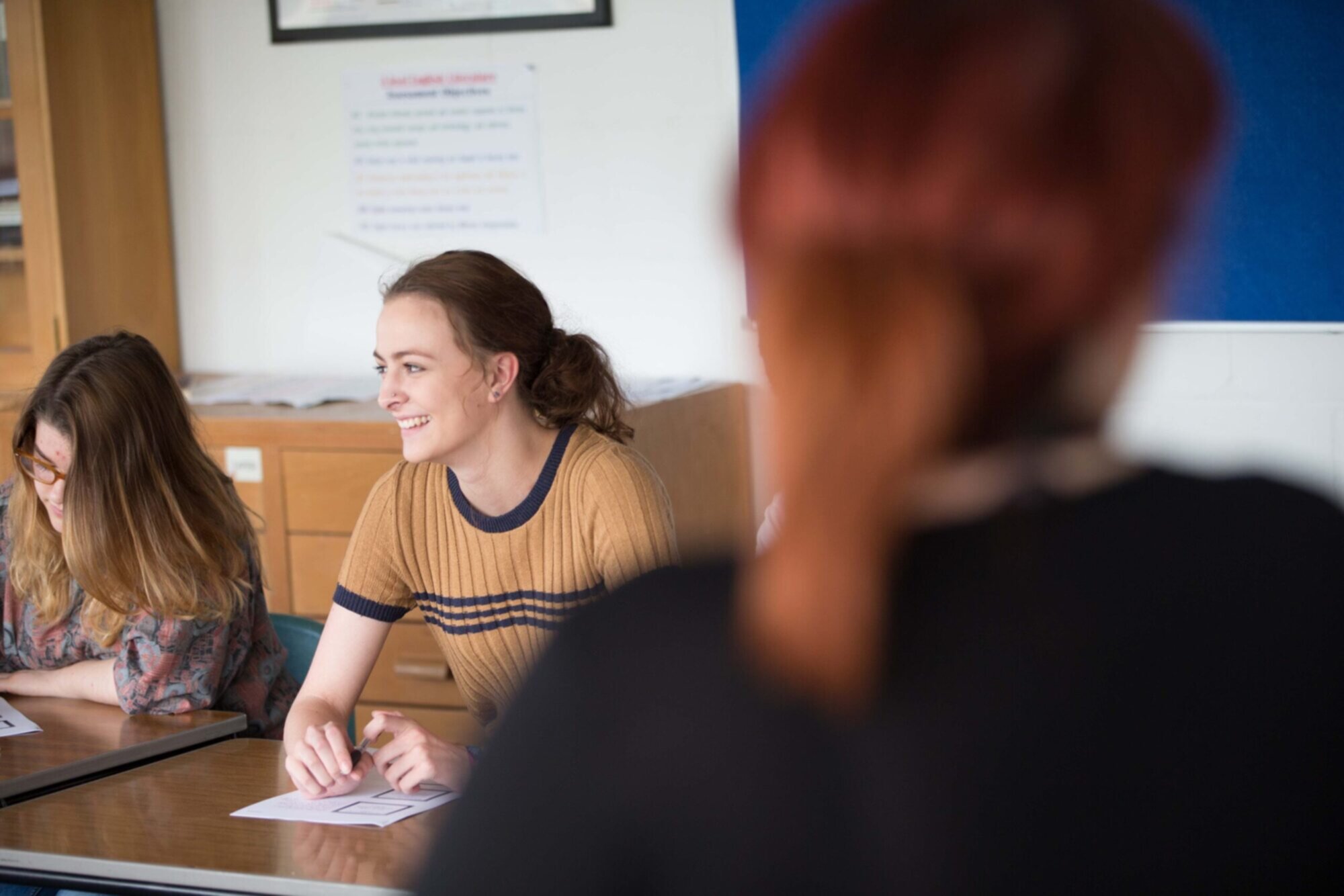 German students in classroom