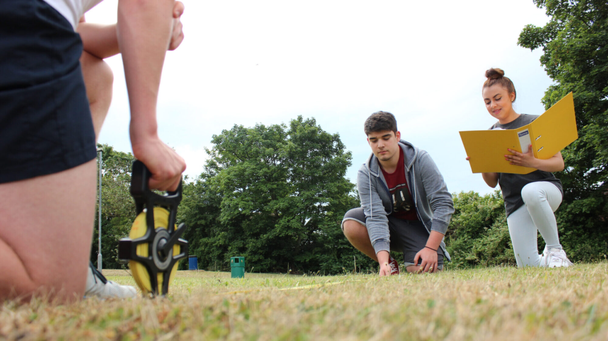 students studying geography in the field