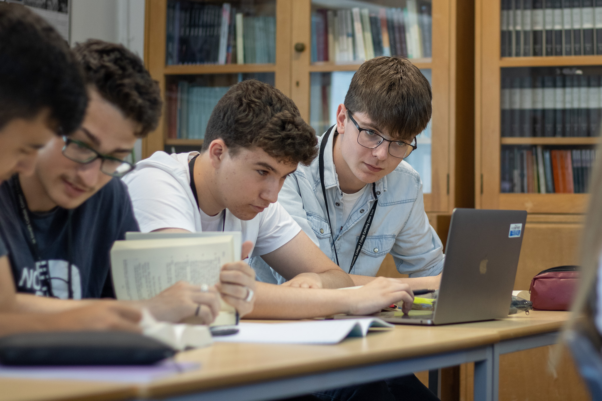 St David's College Students in an English Class