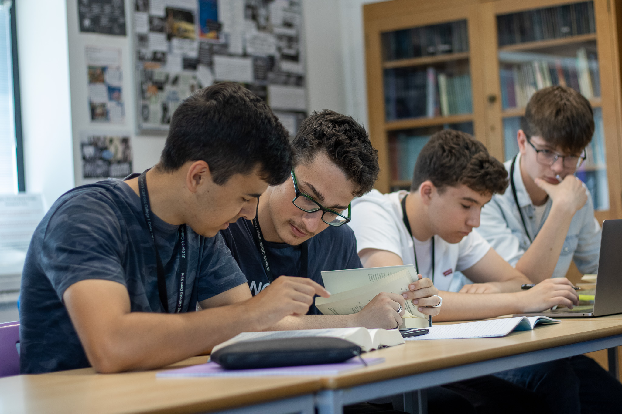 St David's College students in an English Classroom