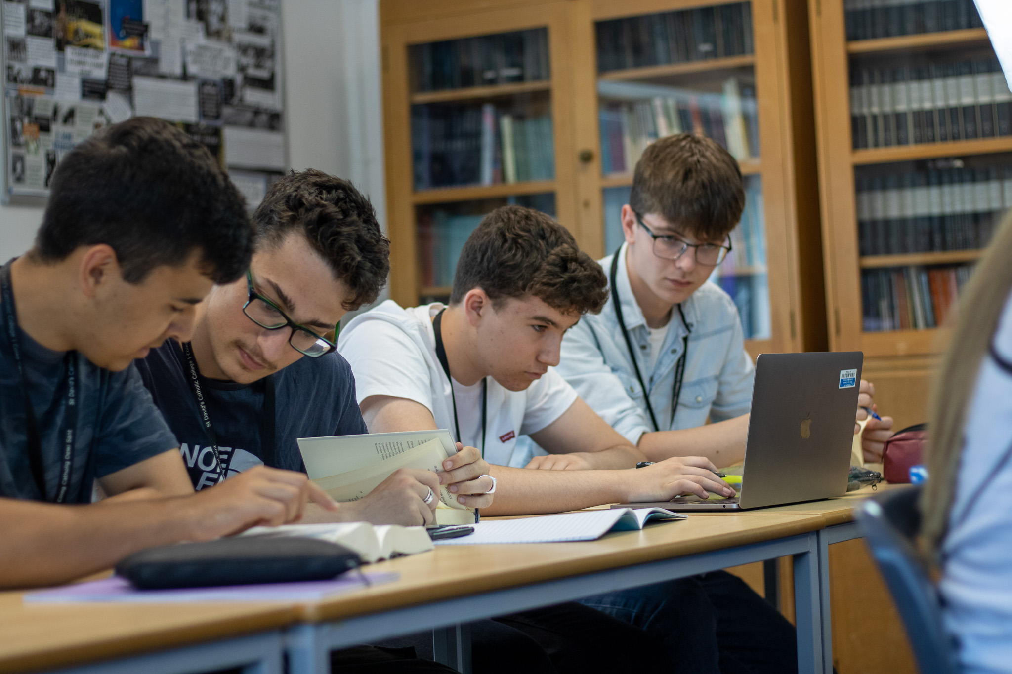 St David's College Students in an English Class