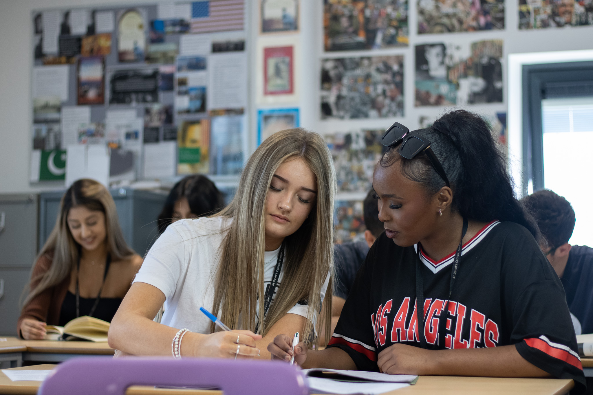 St David's College Students in an English Class