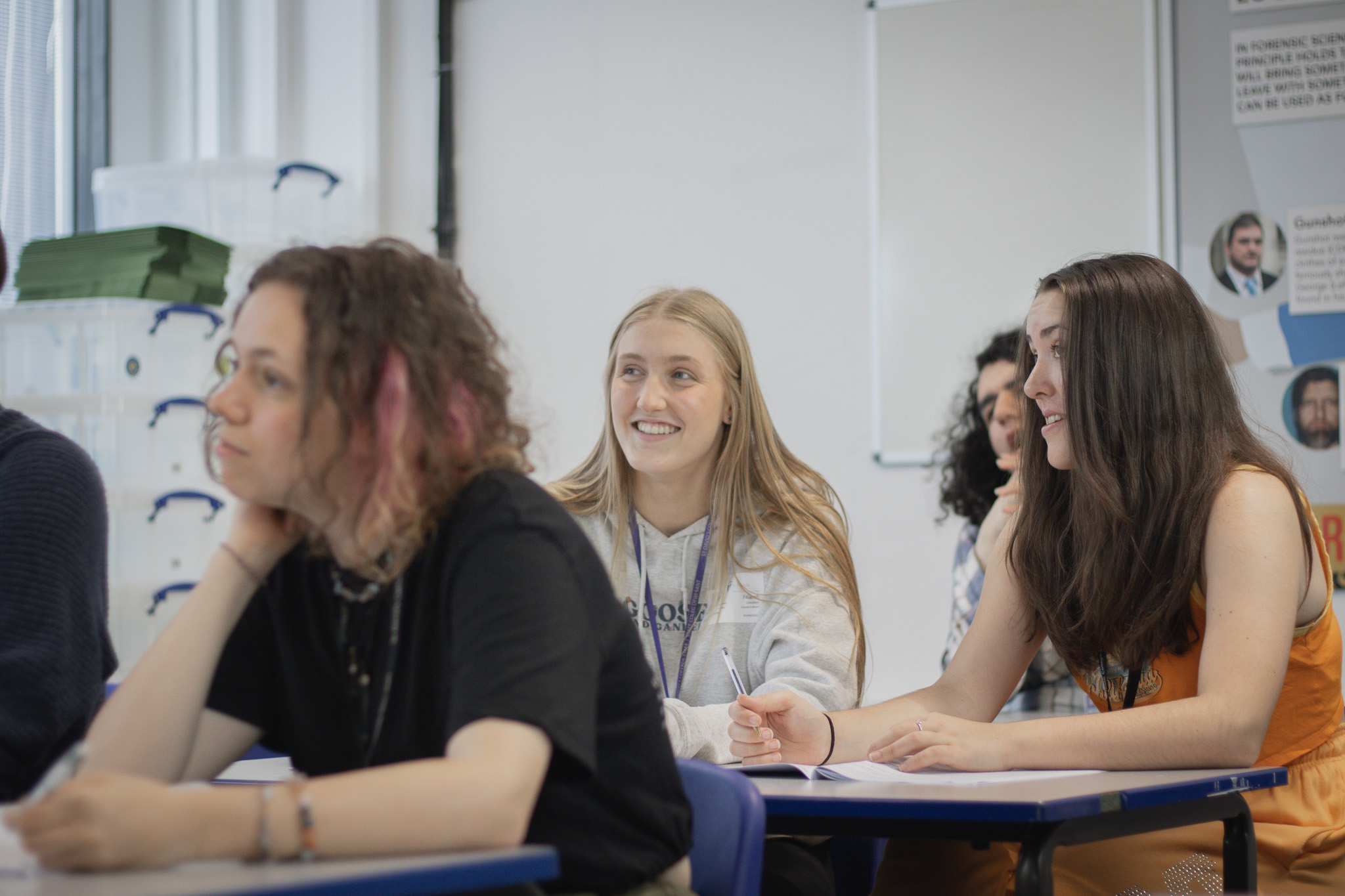 St David's College students in a Criminology Class