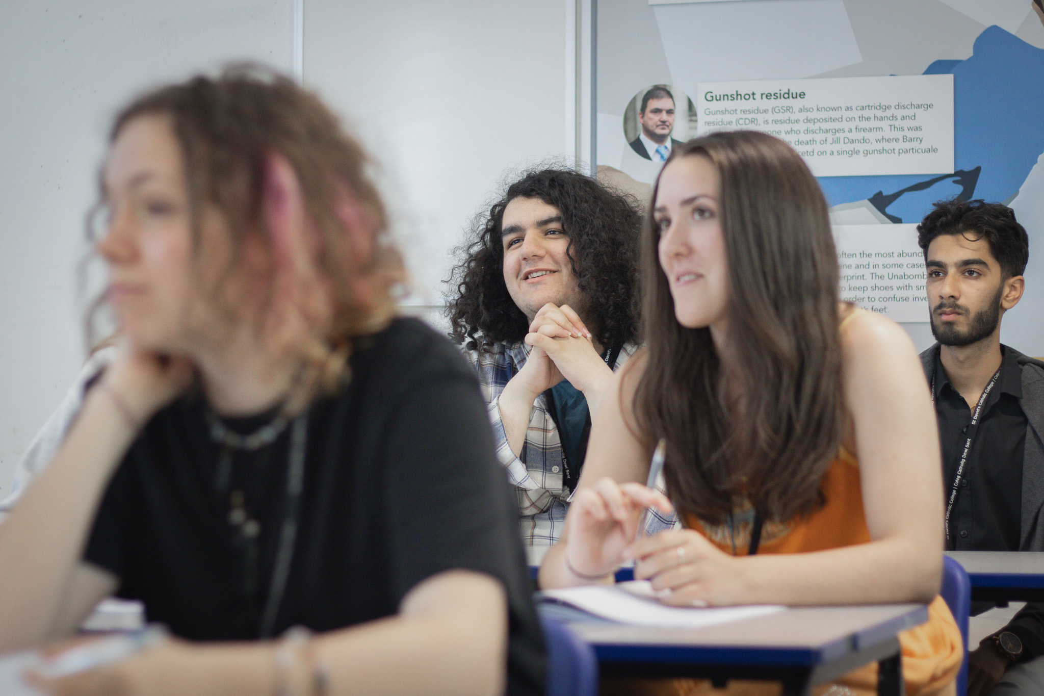 St David's College students in a Criminology Class