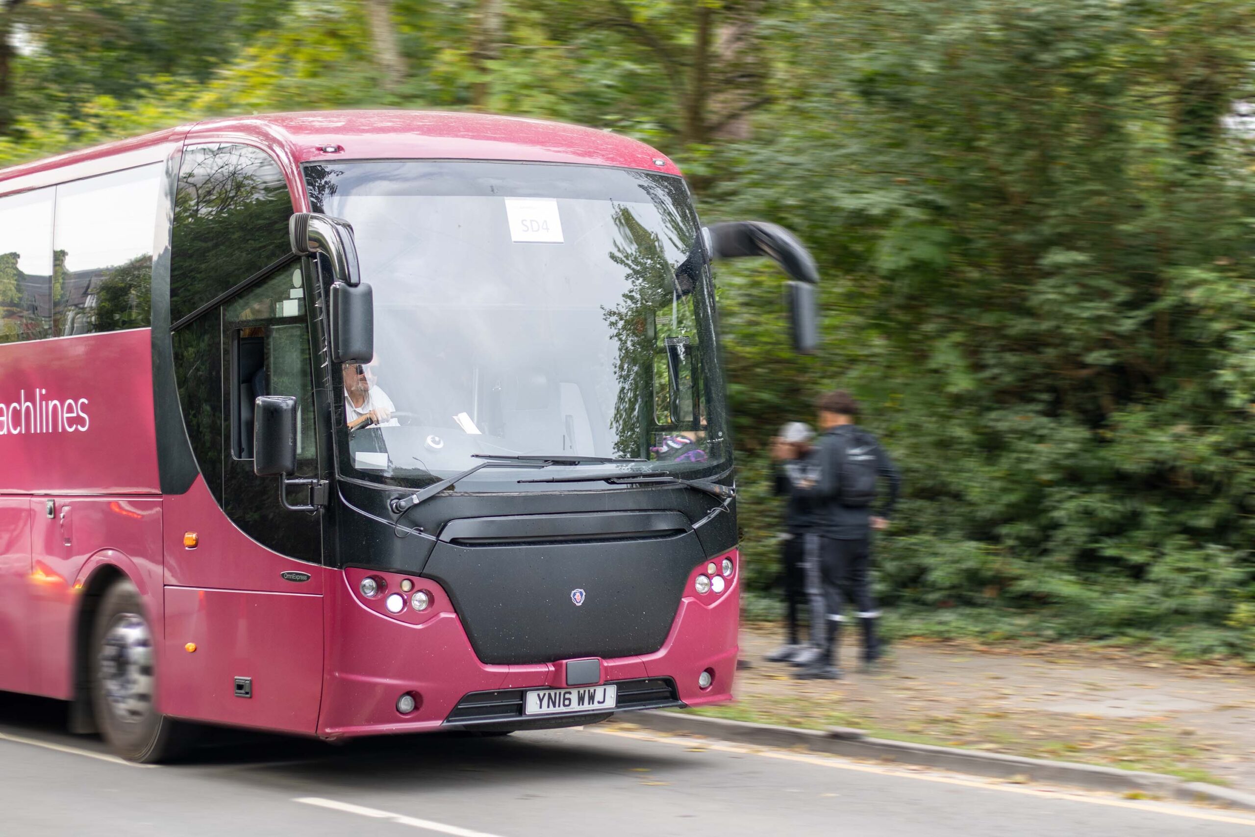 College Bus arriving at College