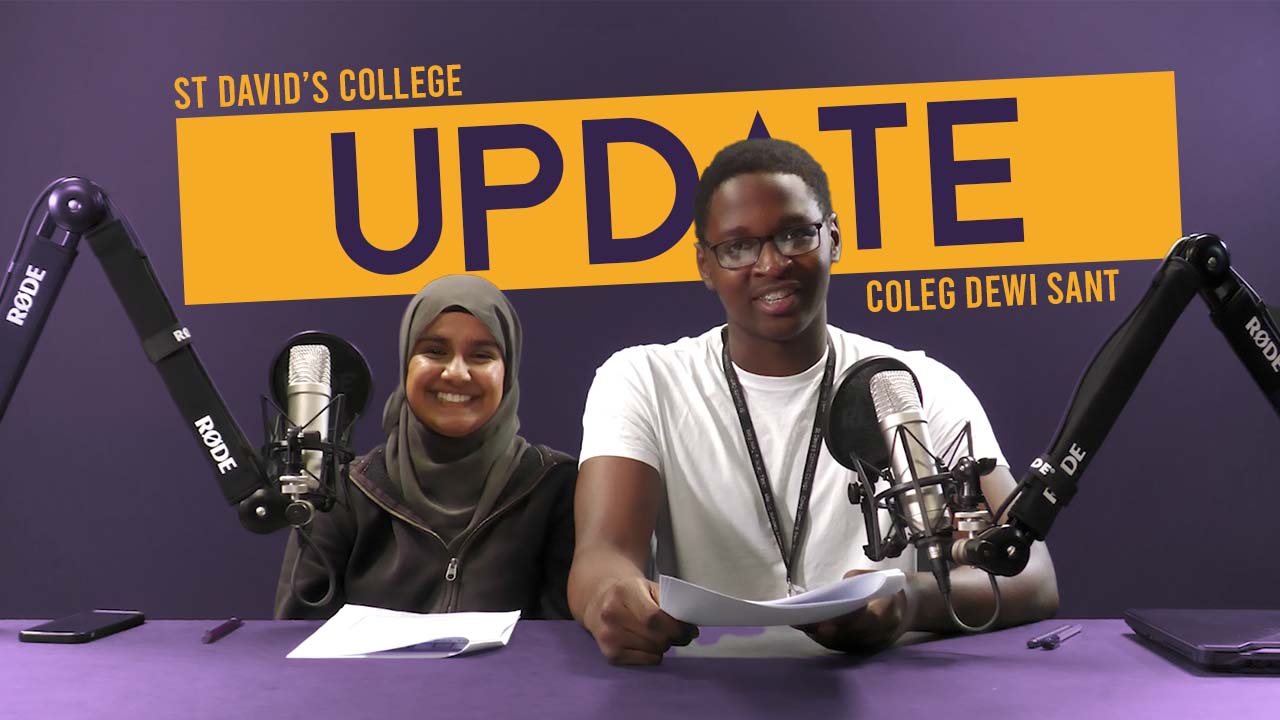 Students Hub - The Update, the student-led podcast for St David's Catholic Sixth Form College