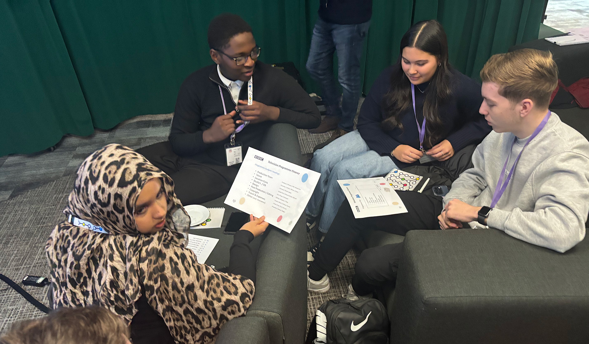 Students studying Maths at St David's visit BBC Finance Department