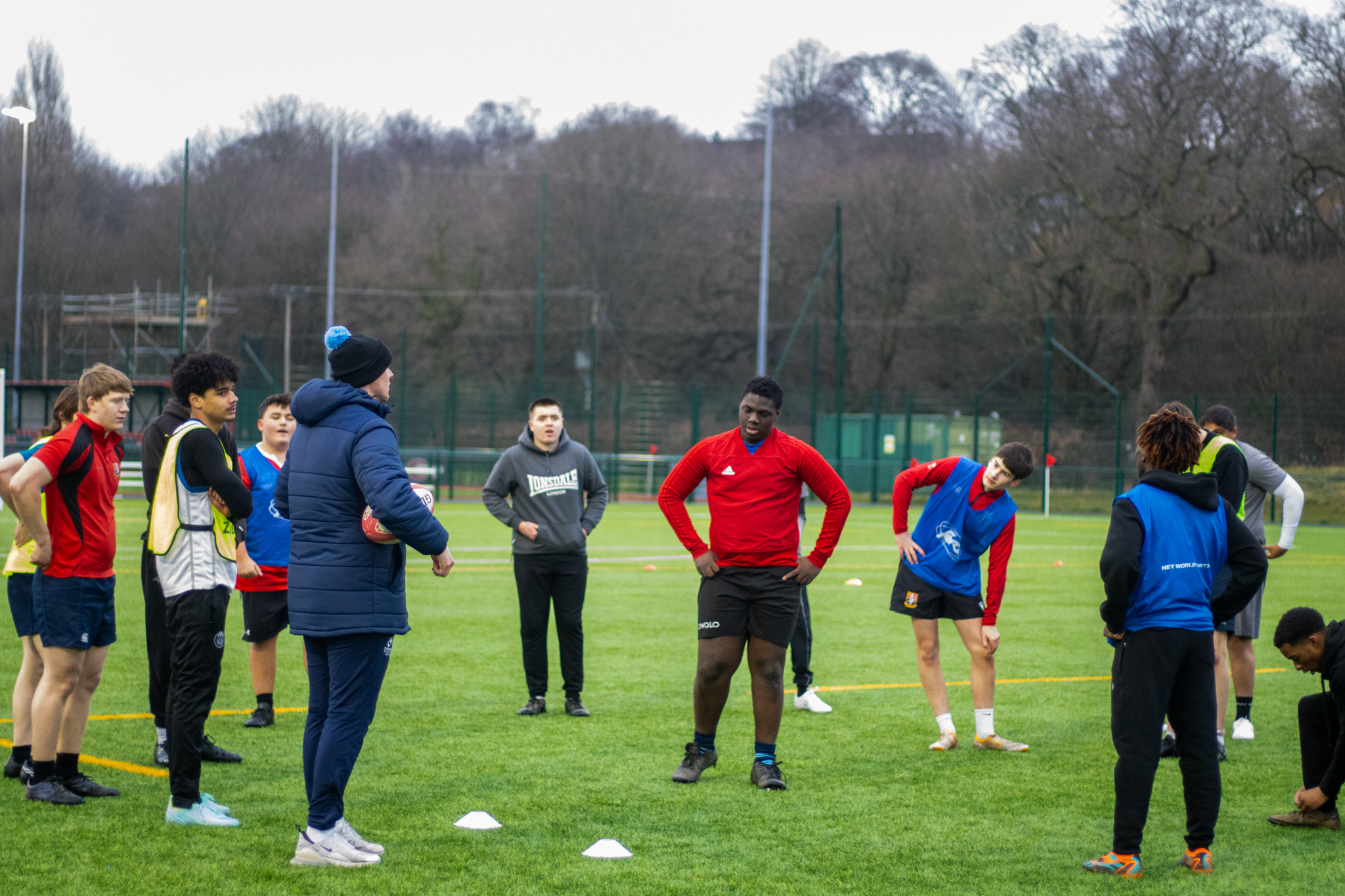 St David's Rugby Academy trains with former Cardiff Blues player Daniel Fish