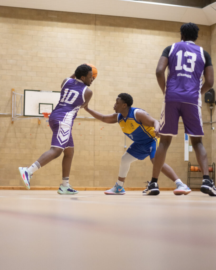St David's College Basketball players in a game.