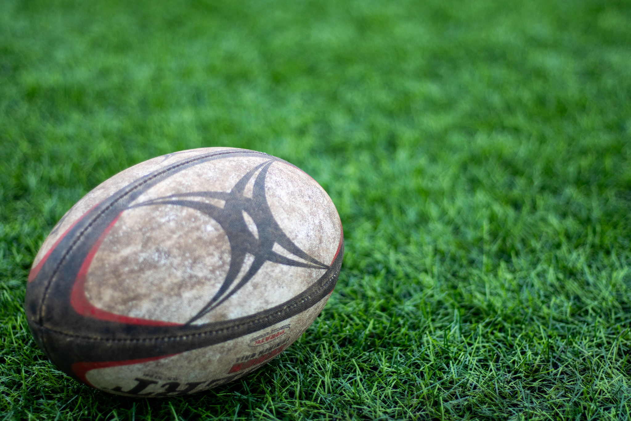 A picture of a Rugby ball used at training for St David's Rugby Academy
