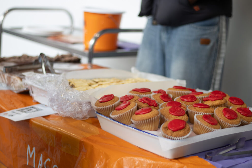 Cakes on a table 