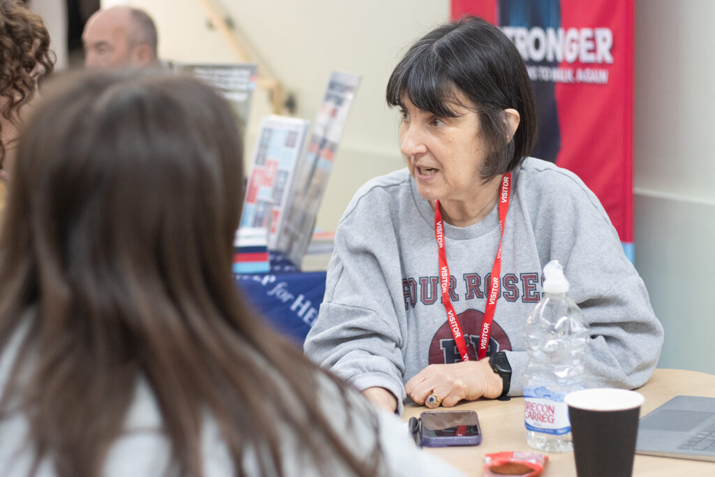 St David's learners signing up to park run at the volunteering fair