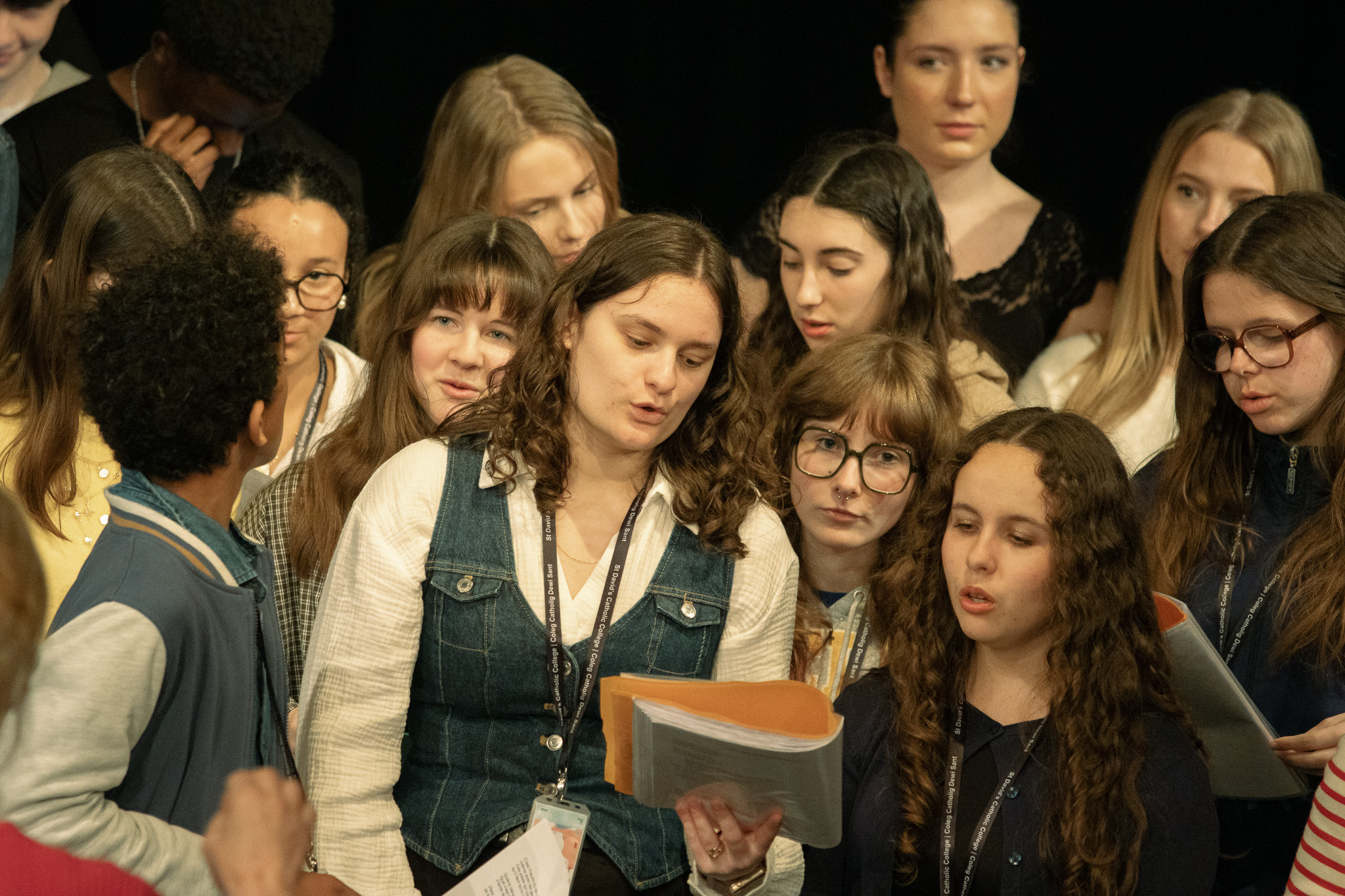 French students singing