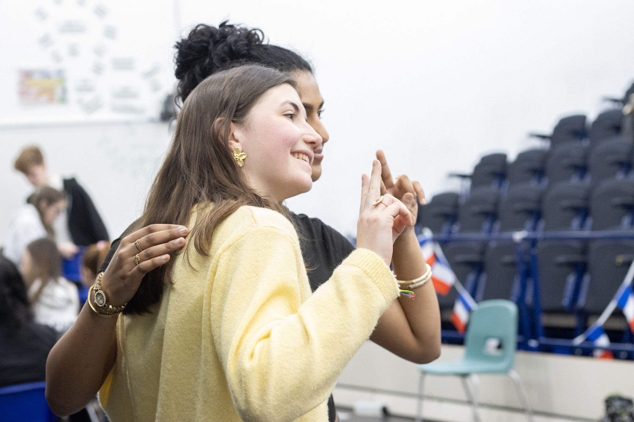 Students taking a photo
