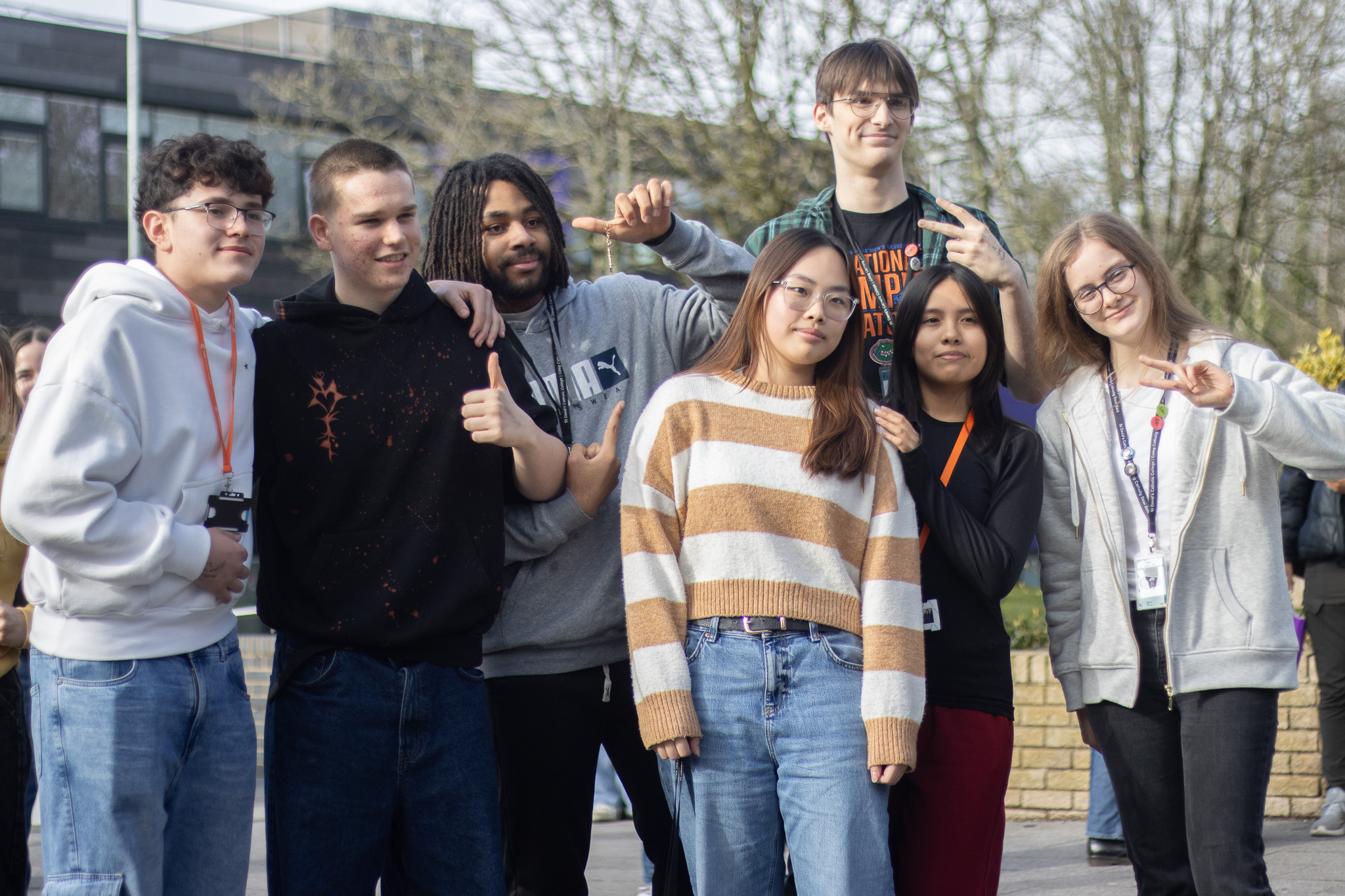 Students outside the college