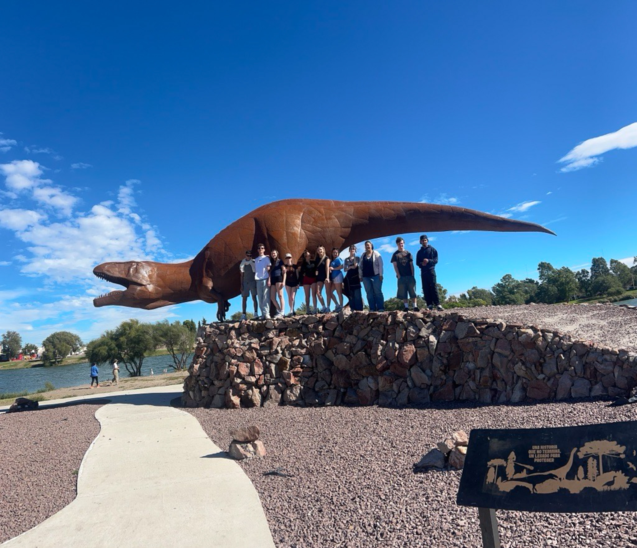 Students on trip to see Welsh community in Patagonia.